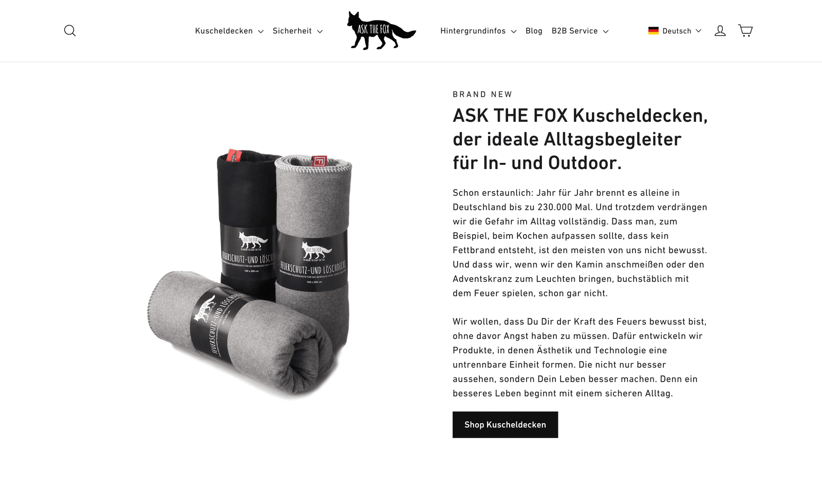 ASK THE FOX auf Desktop