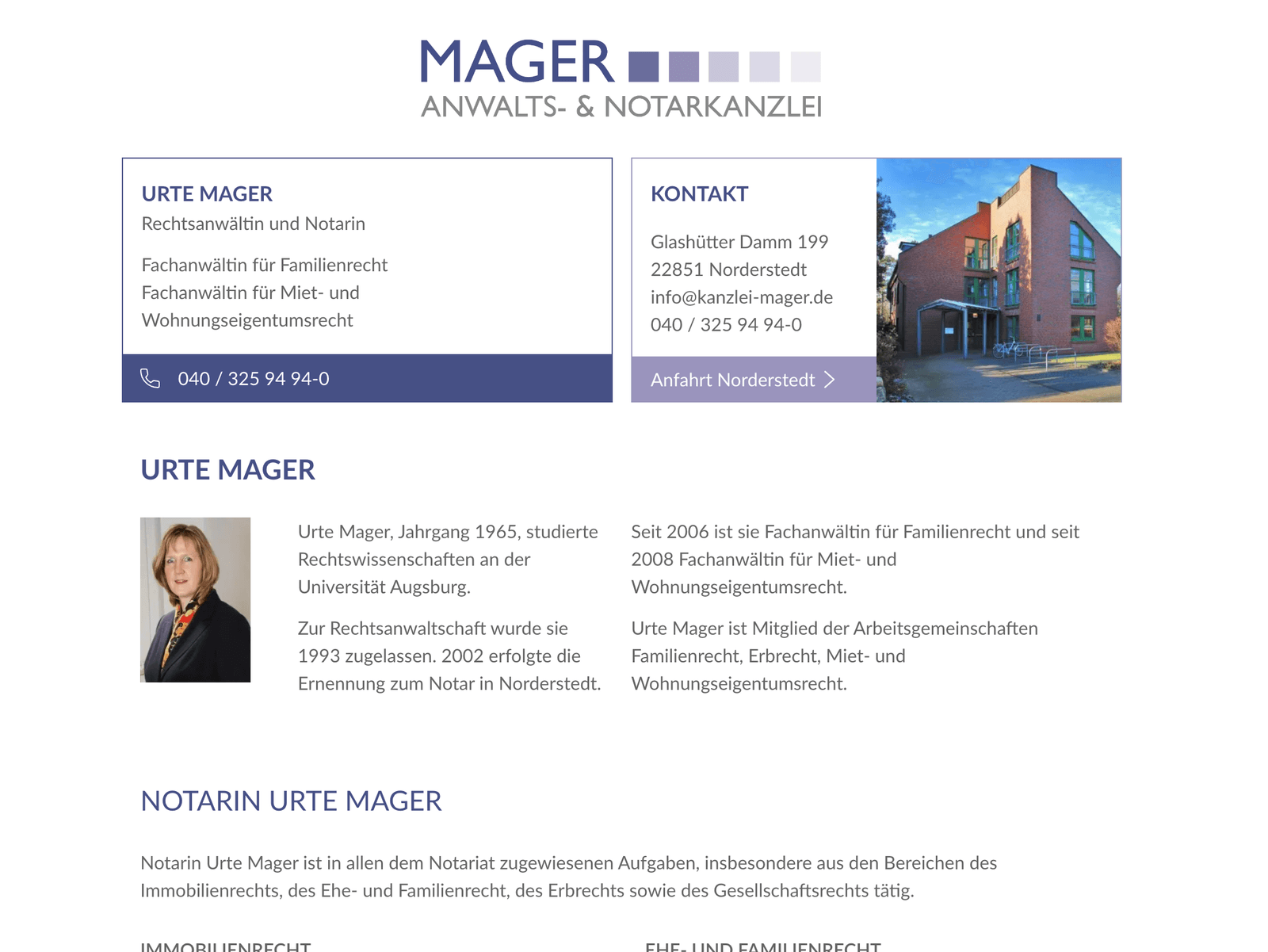 Mager – Anwalts- & Notarkanzlei auf Desktop