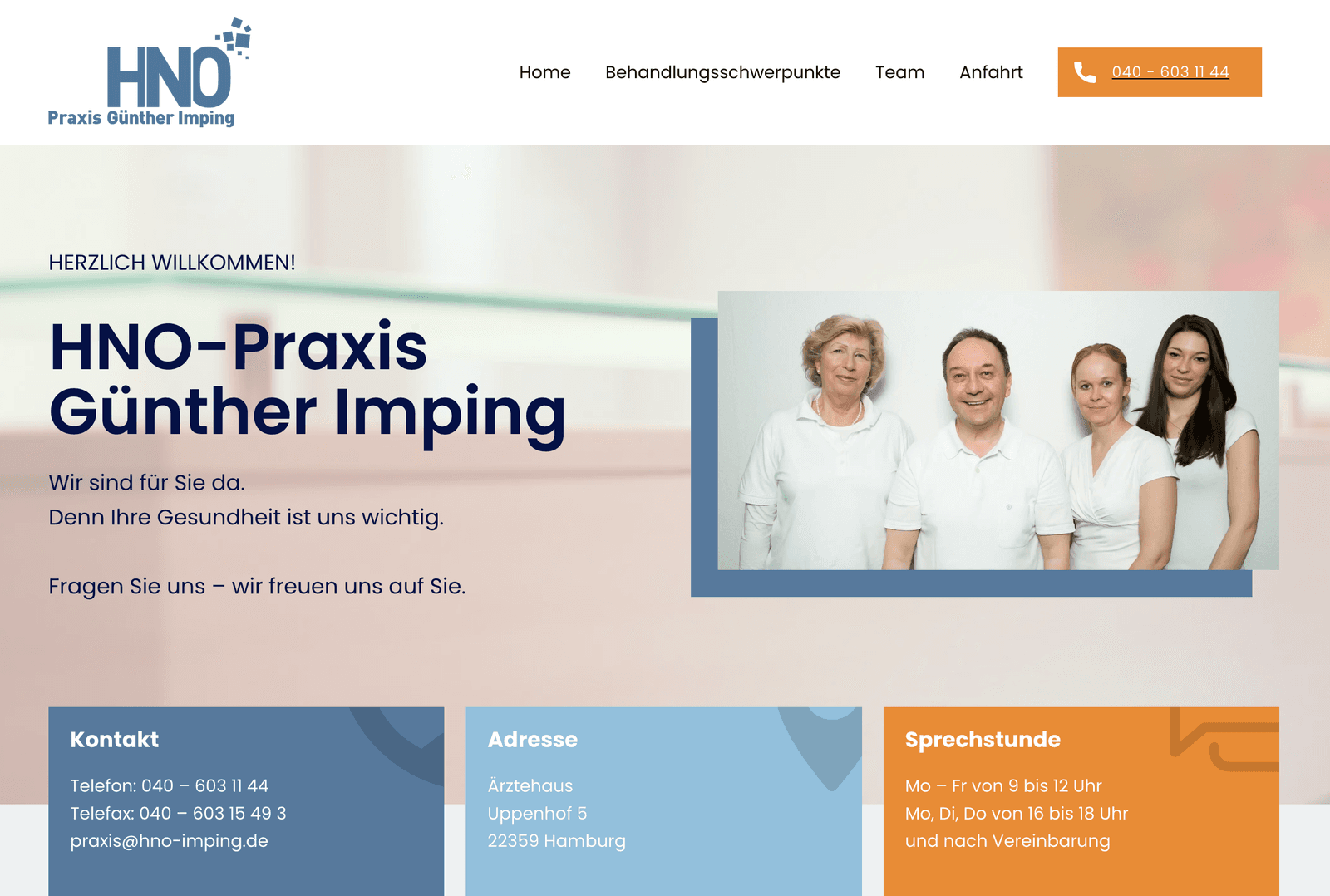 HNO-Imping auf Desktop