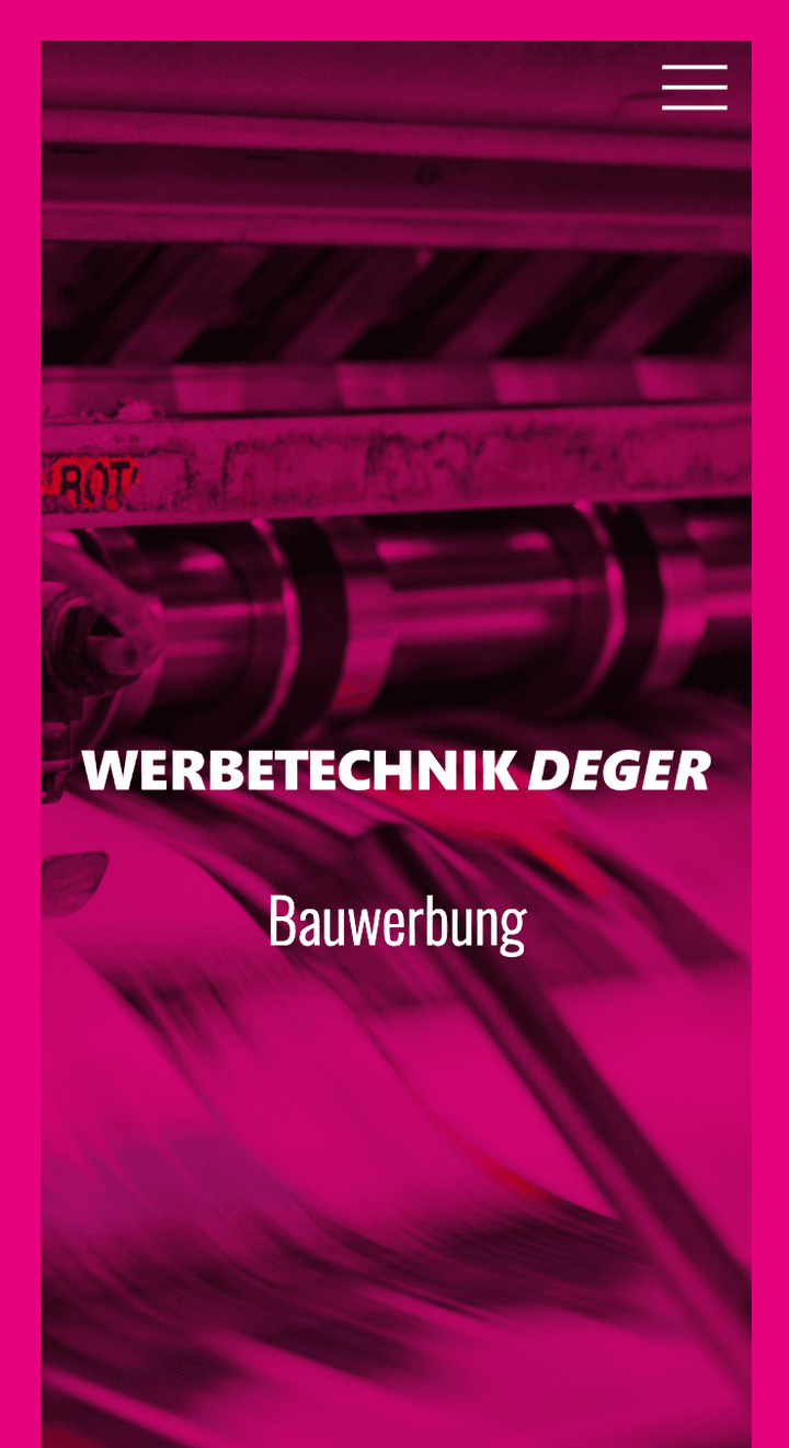 Werbetechnik Deger auf Mobilgeräten